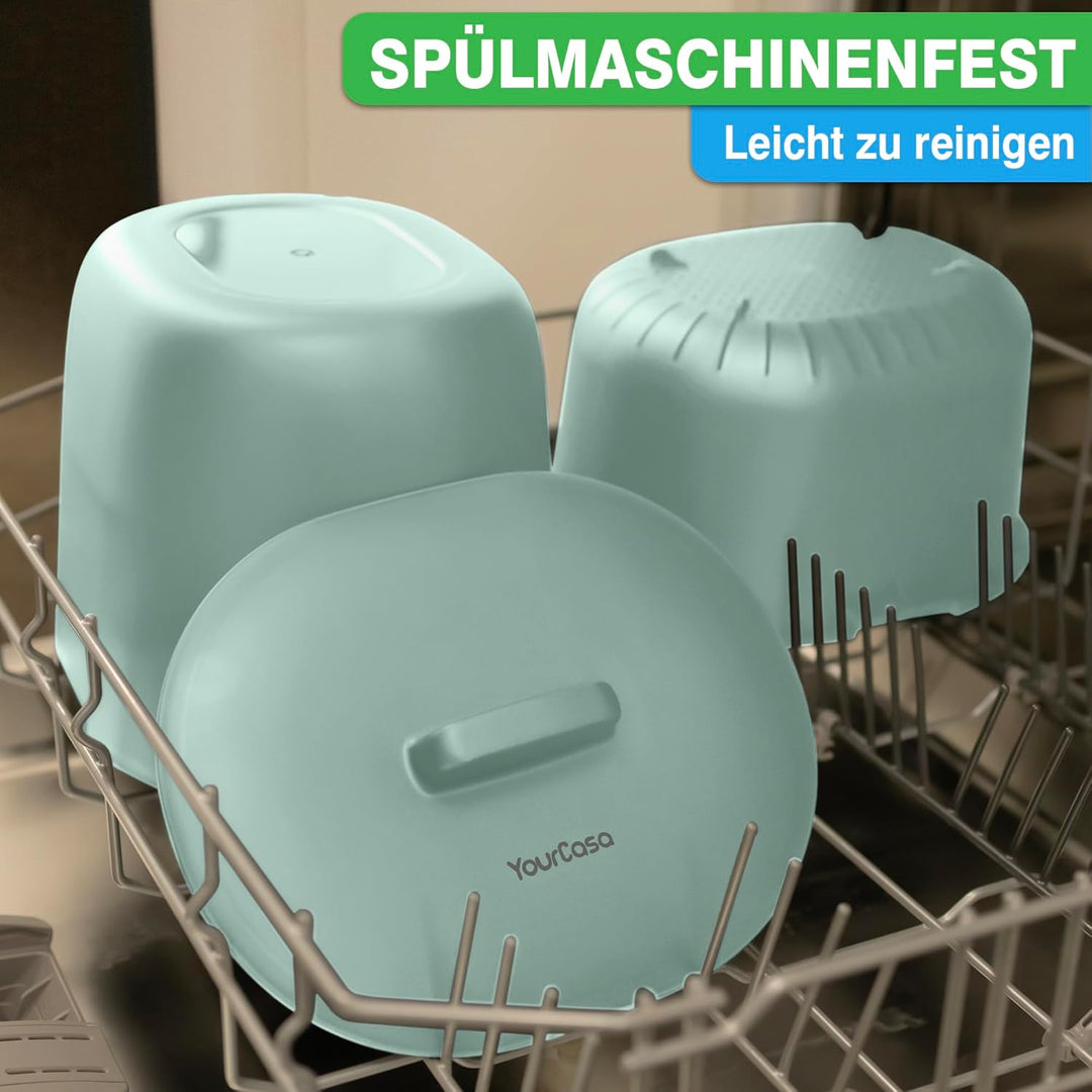 YourCasa Biomülleimer Küche 6L - Komposteimer für alltäglichen Biomüll Behälter Spülmaschinenfest -