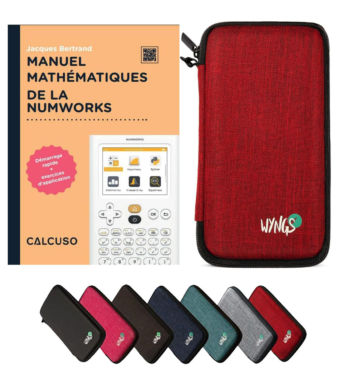 CALCUSO Zubehör Standardpaket Rot kompatibel für Grafikrechner Numworks (Französisch)