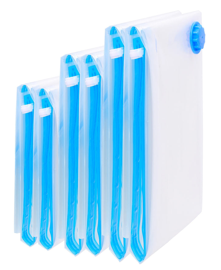 Die Vakuumbeutel für Kleidung und Bettdecken von figg (6er Set 2 Jumbo, 2XXL & 2 L gross) - 6 Vakuum