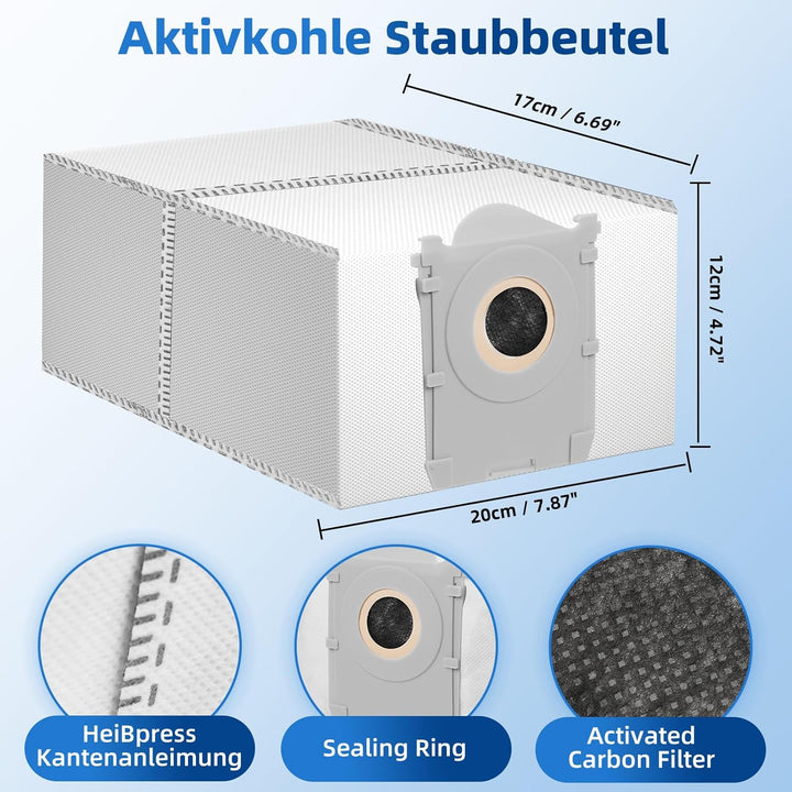 10 Stück Staubbeutel für ECOVACS DEEBOT X8 PRO OMNI / X9 PRO OMNI / T30C / T50 Pro OMNI /T50 MAX PRO