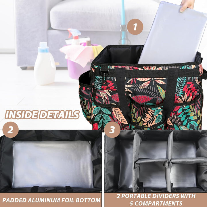 Reinigungs-Caddy-Organizer mit Griff, grosse Caddy Tasche für Haus, Auto und Badezimmer, Reinigungsm