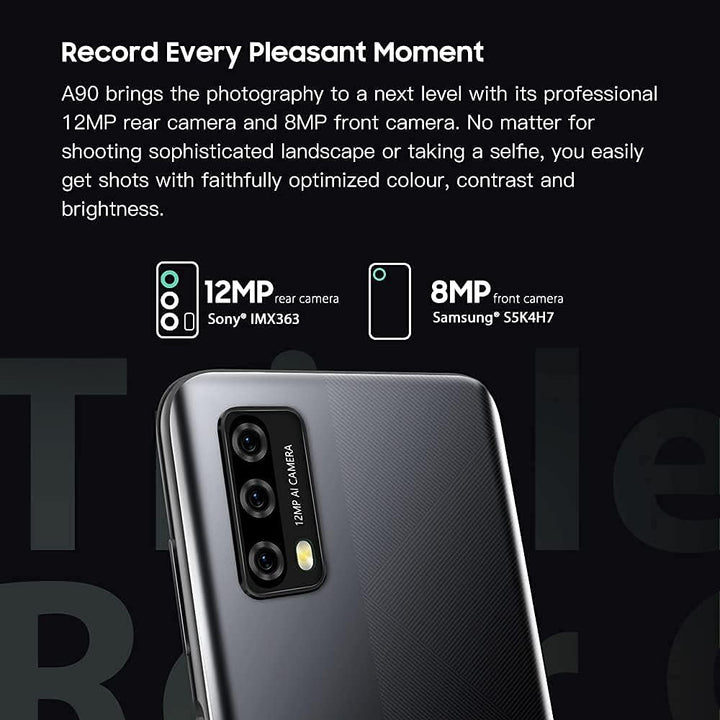 Blackview A90 - Smartphone 64GB, 4GB RAM, Dual SIM, Purple, Purple