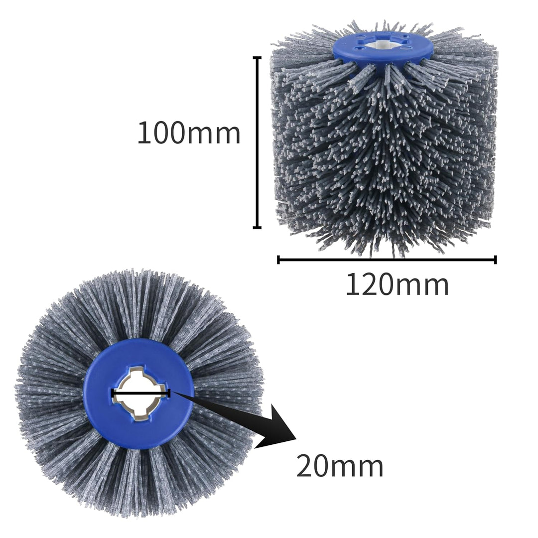 Nylonbürste 120 Grit Bürste | Satinierwalze Schleifbürste für Satiniermaschine Bürstenschleifer | Sc