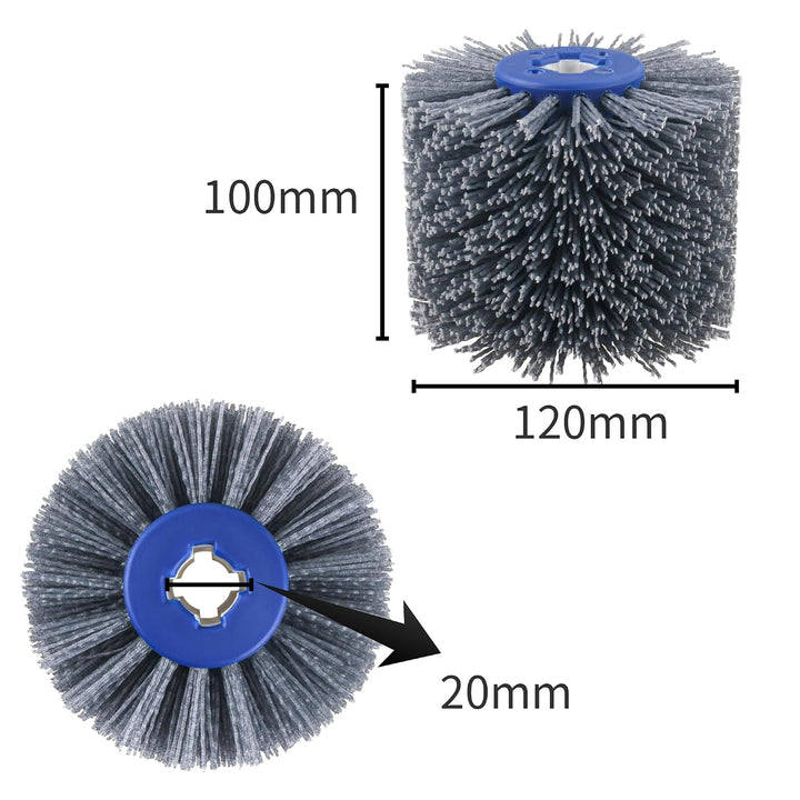 Nylonbürste 120 Grit Bürste | Satinierwalze Schleifbürste für Satiniermaschine Bürstenschleifer | Sc