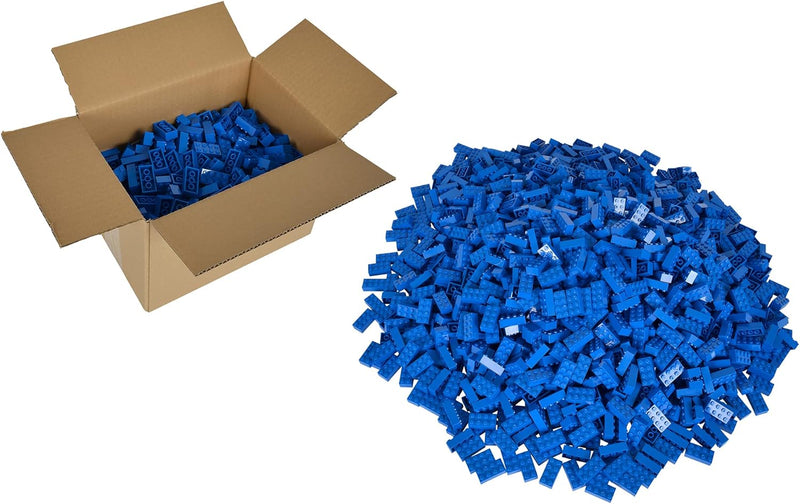 Simba 104118925 - Blox, 500 blaue Bausteine für Kinder ab 3 Jahren, 8er Steine, im Karton, vollkompa