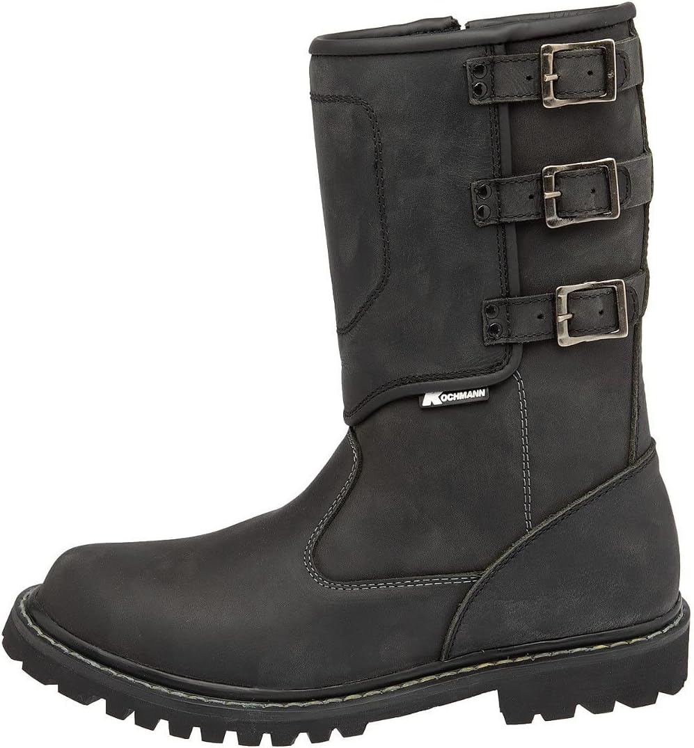 Kochmann Nevada Motorradstiefel (Black,45) 45 EU Schwarz, 45 EU Schwarz