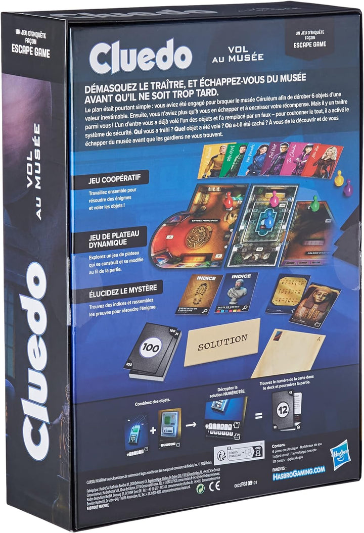 Cluedo Theft at the Museum - Ermittlungsspiel im Escape Game-Stil - kooperatives Familien-Brettspiel
