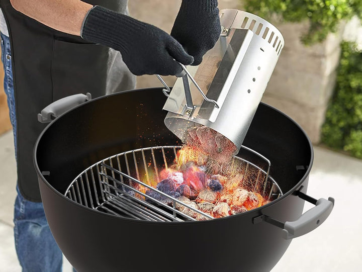 onlyfire Holzkohlenaschenkorb aus Edelstahl für 57cm Holzkohlegrill,Kohlekorb für 57cm Weber Kugelgr