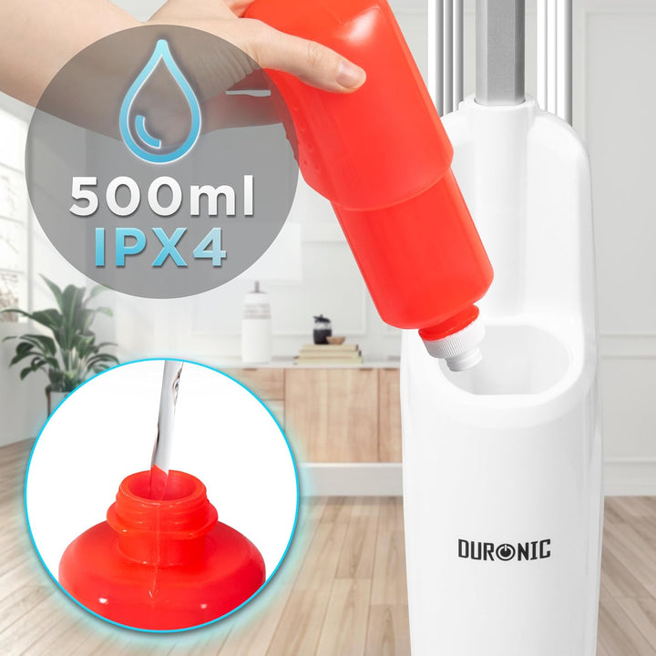 Duronic STM15 WE Dampfreiniger, Dampfmopp mit 500 ml Wassertank, Dampfmop für Böden, Dampf Bodenrein