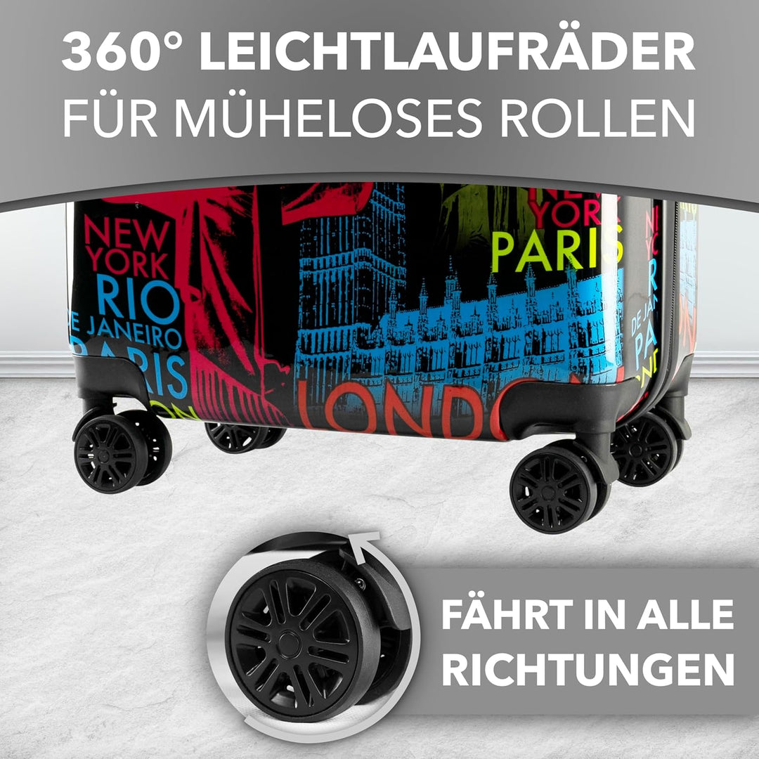 Xonic Reisekoffer – Koffer gross mit Rollen als Hartschalenkoffer – Trolley in Grösse M L XL oder im