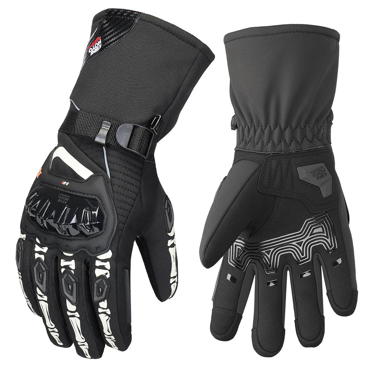 KEMIMOTO Winter Motorradhandschuhe, geprüfte Motorradhandschuhe,Motorrad Handschuhe Winter, Touchscr
