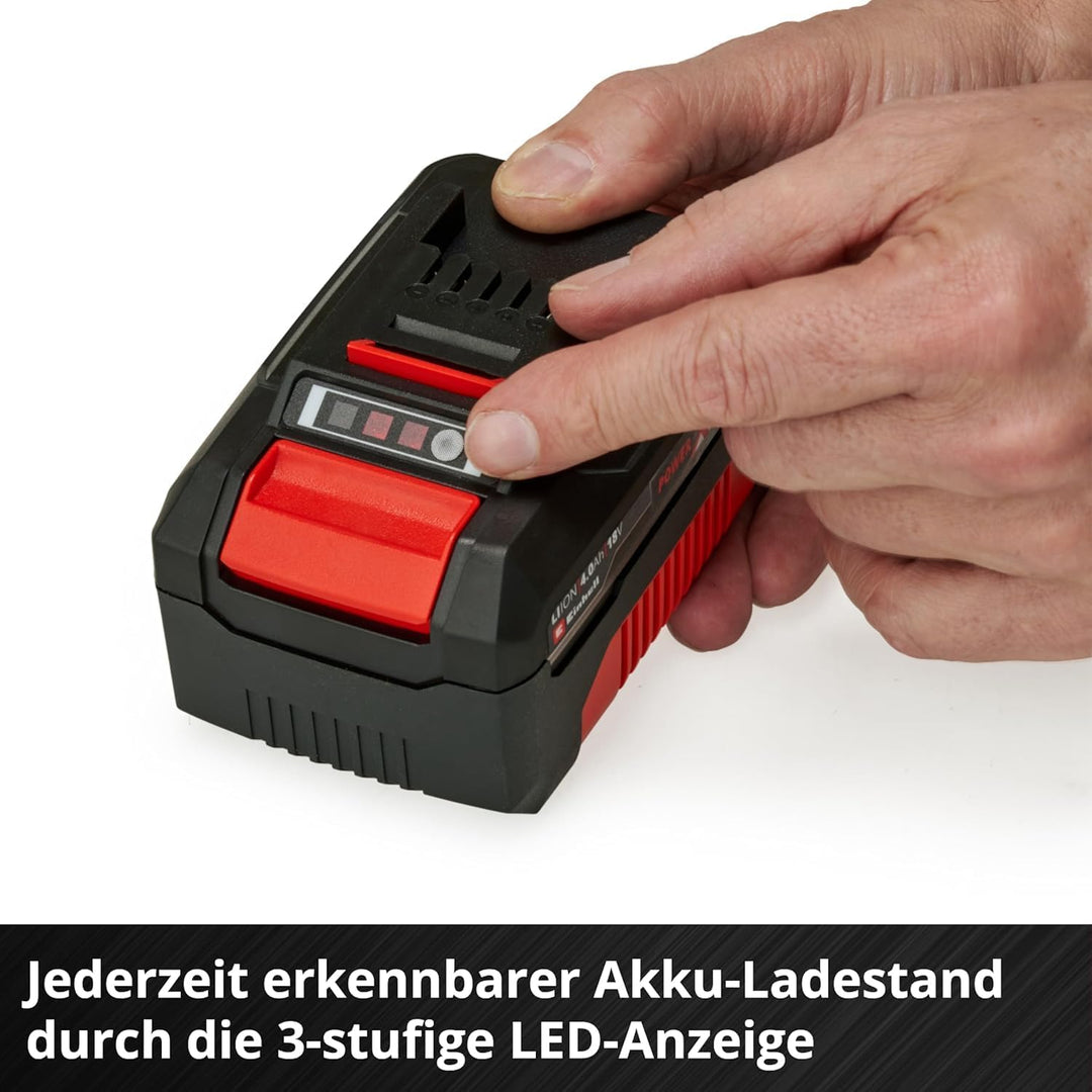 Original Einhell Starter Kit 2x 4,0 Ah Akkus und Twincharger Power X-Change (Li-Ion, 18 V, 75 min La