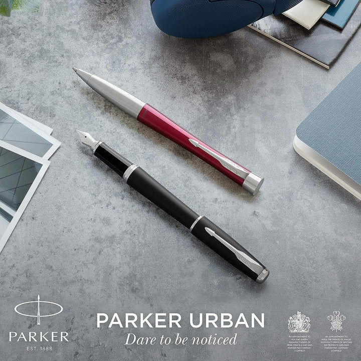 Parker Urban-Füller | Vibrant Magenta | Federstärke M | mit blauer Tinte Geschenkbox Mittelstarke Fe