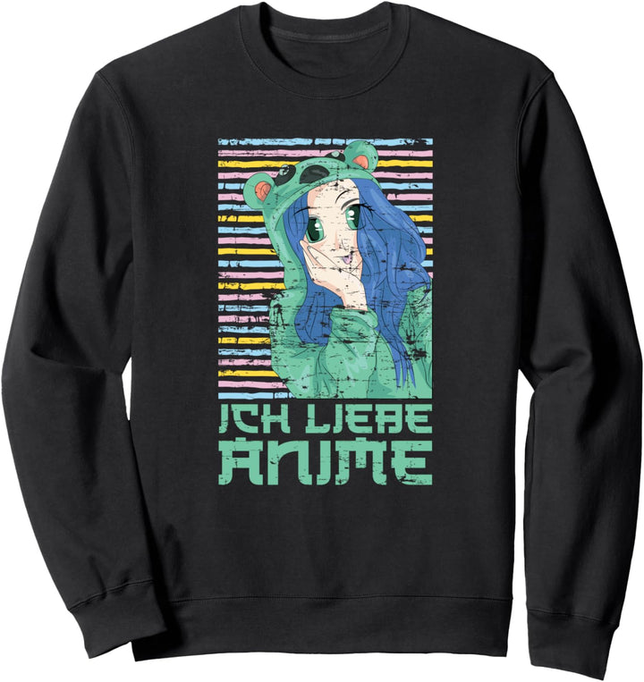 Ich liebe Anime Japanischer Otaku Manga Liebe Anime Sweatshirt