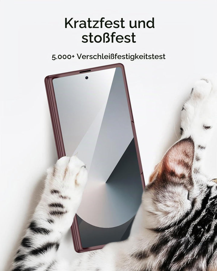 Miimall Kompatibel mit Samsung Galaxy Z Fold 7 Hülle mit Displayschutz Anti-SPY, [Magnetischer Schar