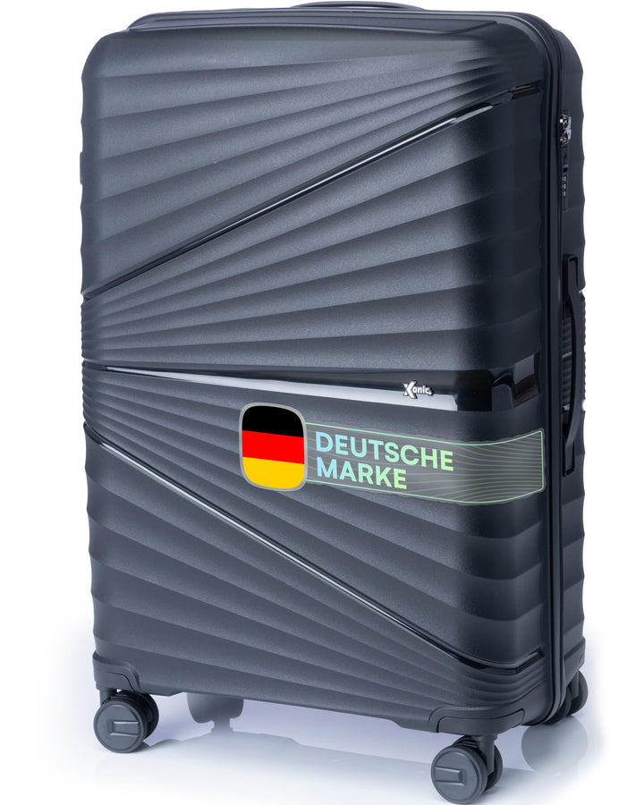 Xonic® Hartschalenkoffer M für 40L - Bruchsicherer Rollkoffer Polypropylen mit 360° Doppelrollen &amp; T