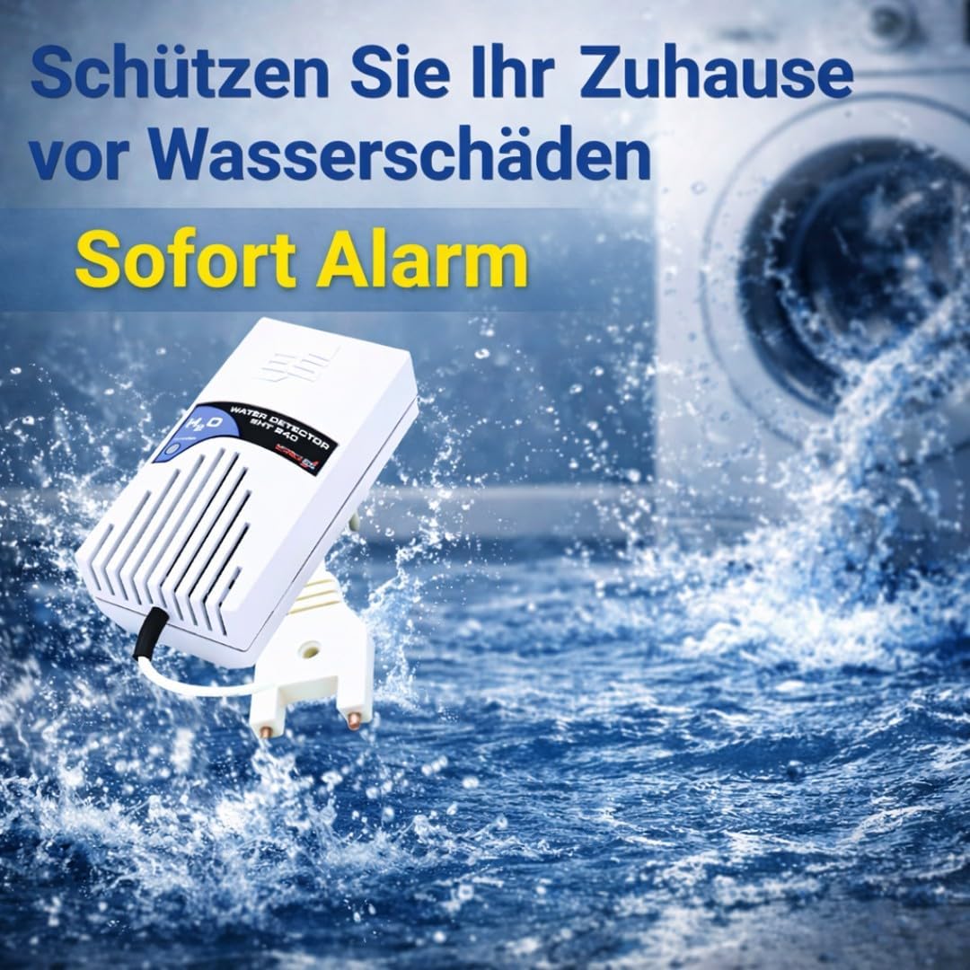 Schabus 300240 Wassermelder mit externem Sensor, netzbetrieben