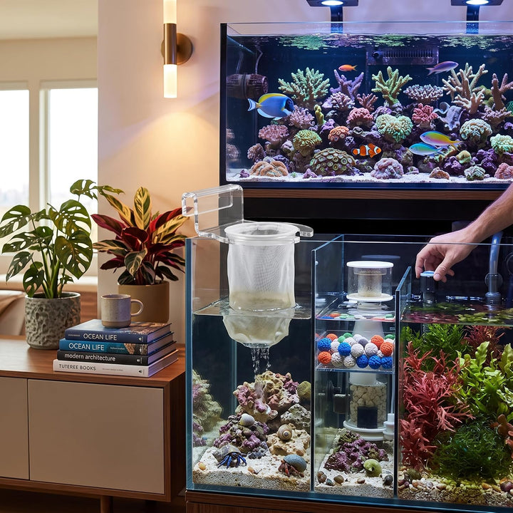 4in / 7in Vorfilter Sockenhalter Acryl Pre Sump Filterhalterung Aquarium Filz Filterbeutel Halter Aq