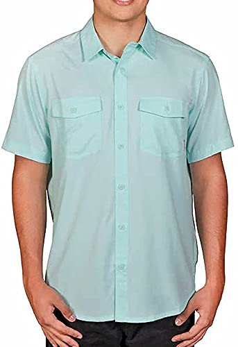 Columbia Mens Omni Shade Short Sleeve Shirt Color Name Ocen Water XX-Large