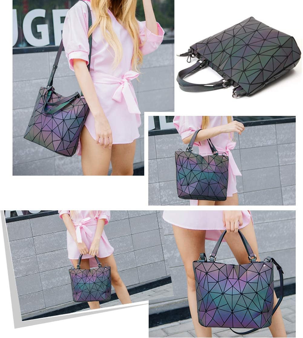FZChenrry Geometrische Tasche Reflektierende Handtasche Damen Holographic Schultertasche Reflektiere
