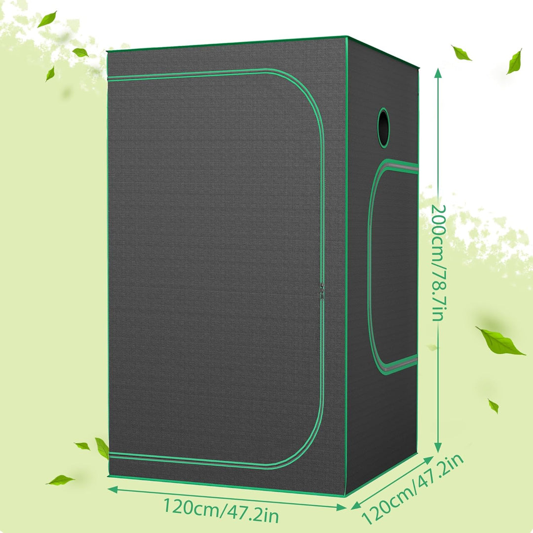 Aufun Grow Zelt, Grow Tent 120x120x200cm Growschrank für Pflanzen Zuchtzelt Gewächshaus Box Garten A
