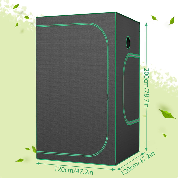 Aufun Grow Zelt, Grow Tent 120x120x200cm Growschrank für Pflanzen Zuchtzelt Gewächshaus Box Garten A