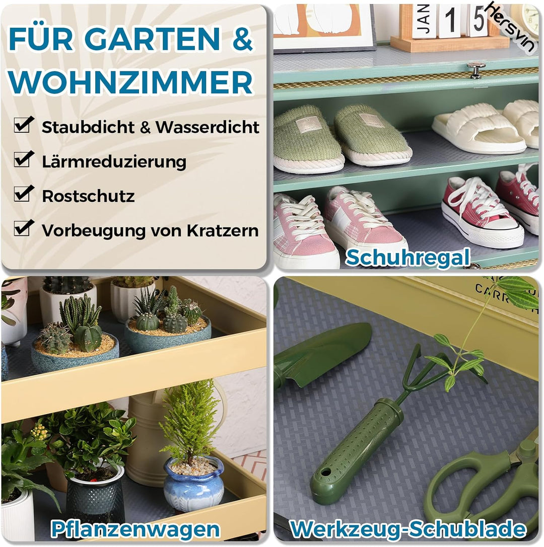 Hersvin Schubladenmatte 40cmx450cm Schrankpapier Schubladeneinlage Eva Wasserfest Nicht Klebende Unt