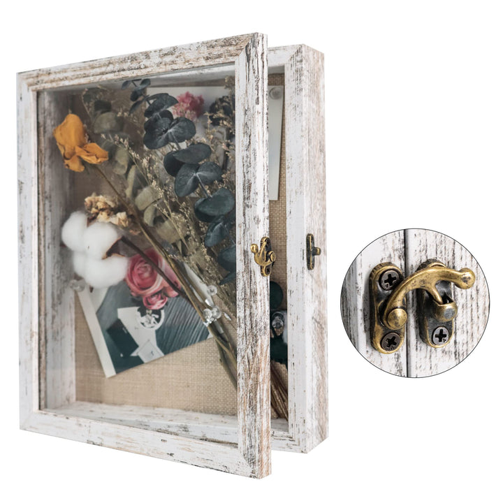 GraduatePro 3D bilderrahmen 20x25 zum befüllen schaukasten Wand für Weiss Objektrahmen Hochzeit Box