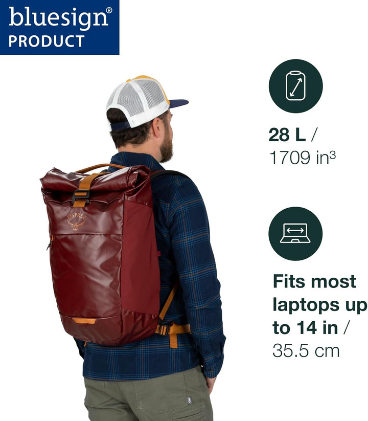 Osprey Unisex – Erwachsene Transporter Roll Top Lifestyle Pack Einheitsgrösse Tan Concrete, Einheits
