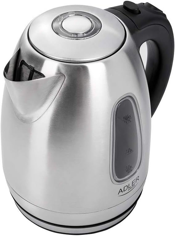 Adler AD 1223 Wasserkocher 1,7 L, silber/schwarz