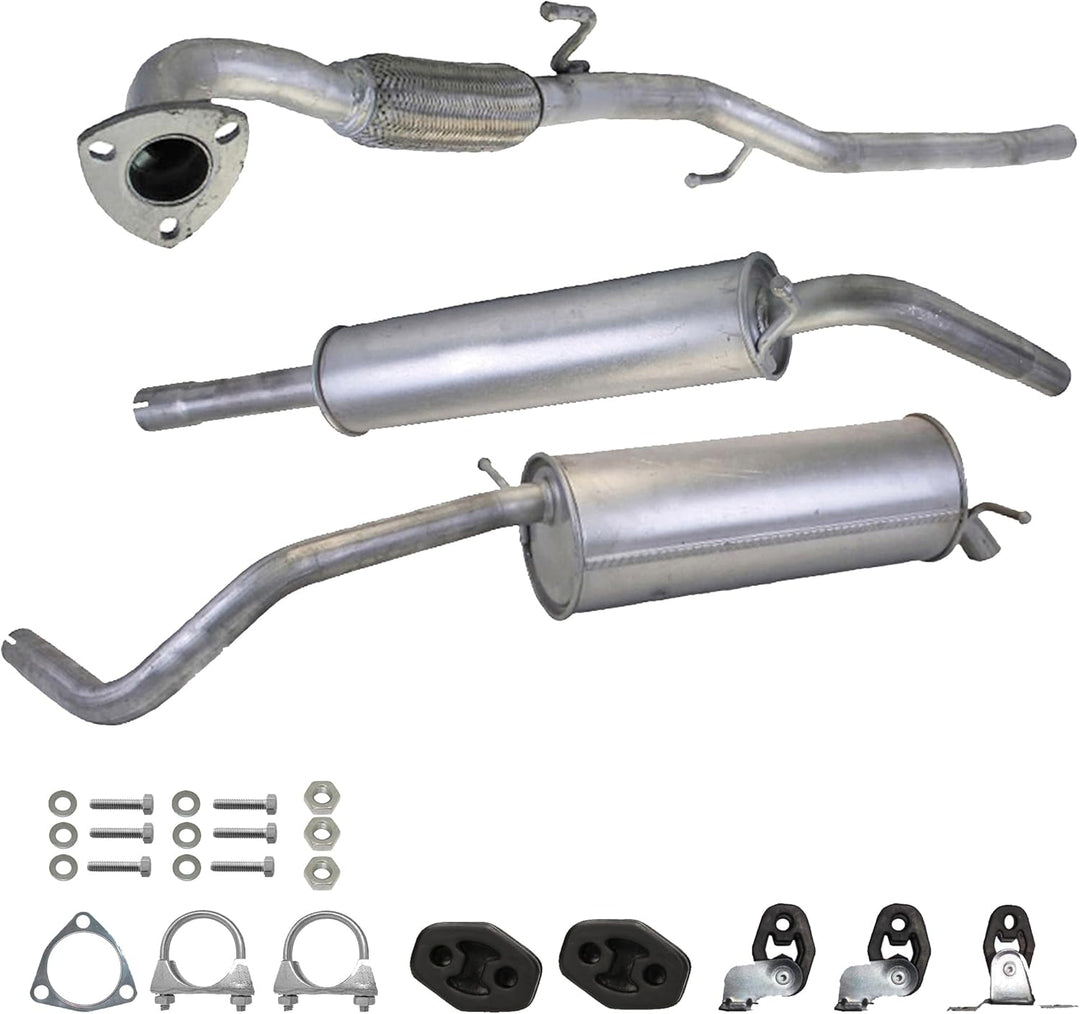Ferroz Export Ersatz für Auspuffanlage ab Kat VW POLO 9N 1.2, Fabia, Ibiza 2001-2005 Auspuff Komplet