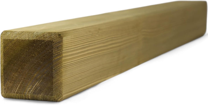 Vierkantpfosten Kiefer Holz KDI Grün 9x9 cm in 100-150 cm Länge – Stumpf, stabiler Zaunpfosten, impr