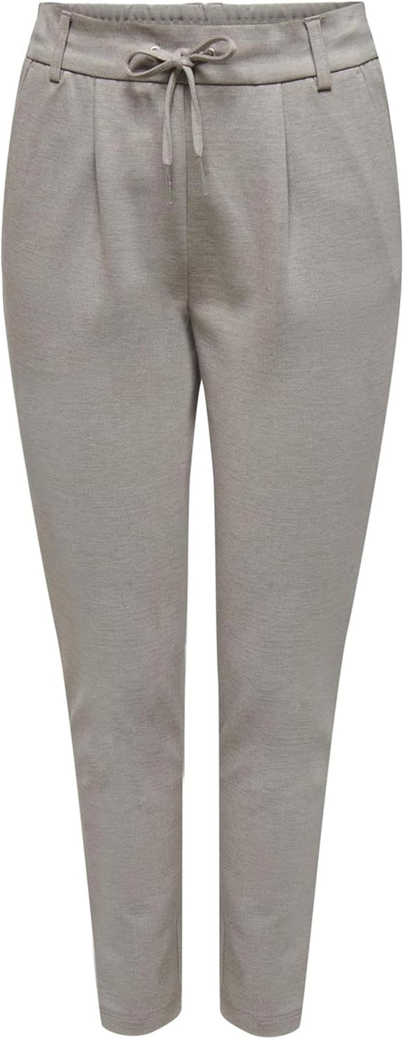 ONLY Damen Onlpoptrash Life Easy Col Pant PNT Noos Trousers XS / 32L Fossil/Detail:melange, XS / 32L