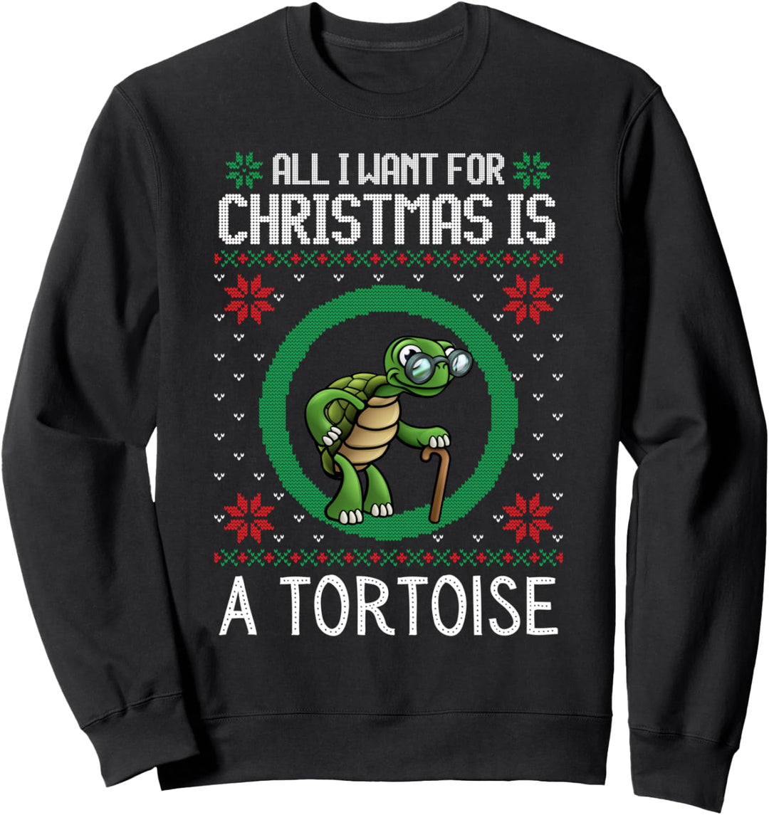 All I Want For Christmas Is A Tortoise Turtle Weihnachtspullover Sweatshirt