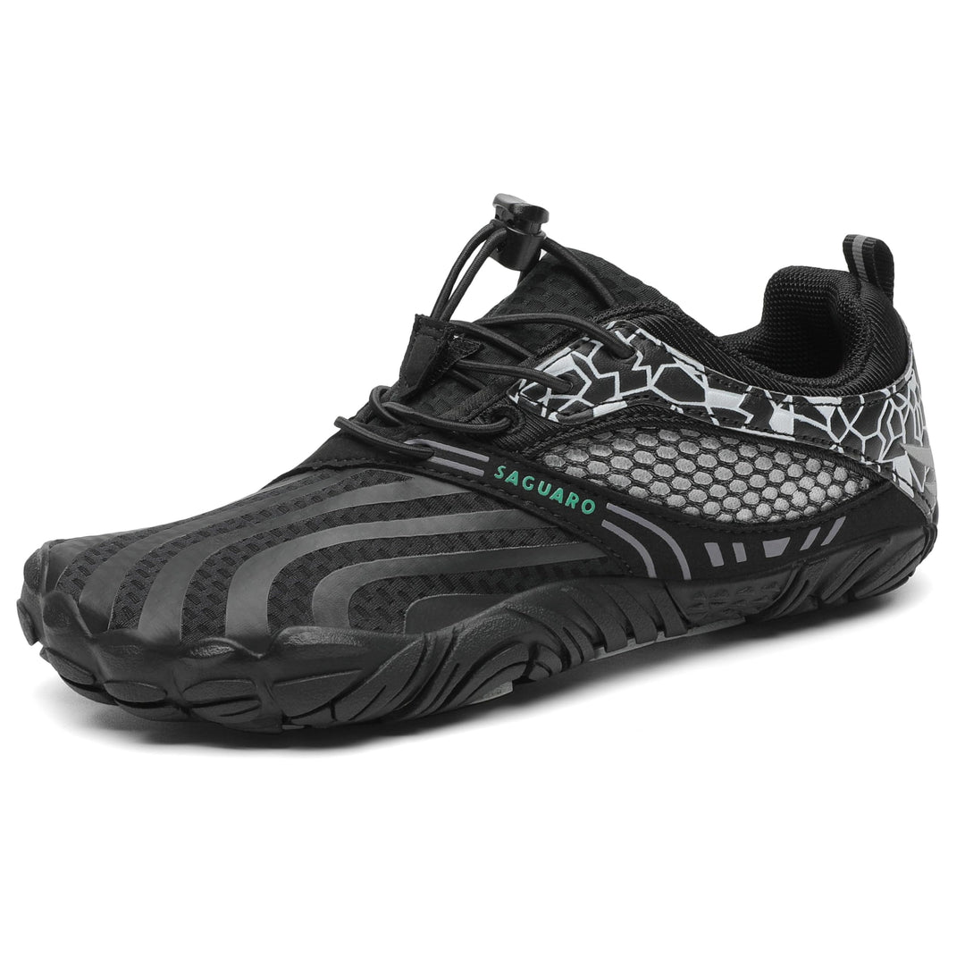 SAGUARO Jungen Mädchen Barfussschuhe Atmungsaktiv Badeschuhe für Kinder Gr.24-36 24 EU Schwarz, 24 E