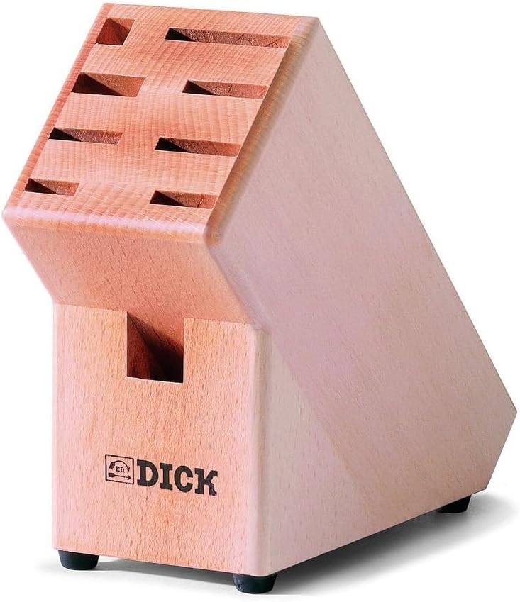 F. DICK Holzmesserblock ProDynamic 7-teilig (Messerblock aus Holz, Set inkl. Küchenmesser, Schälmess