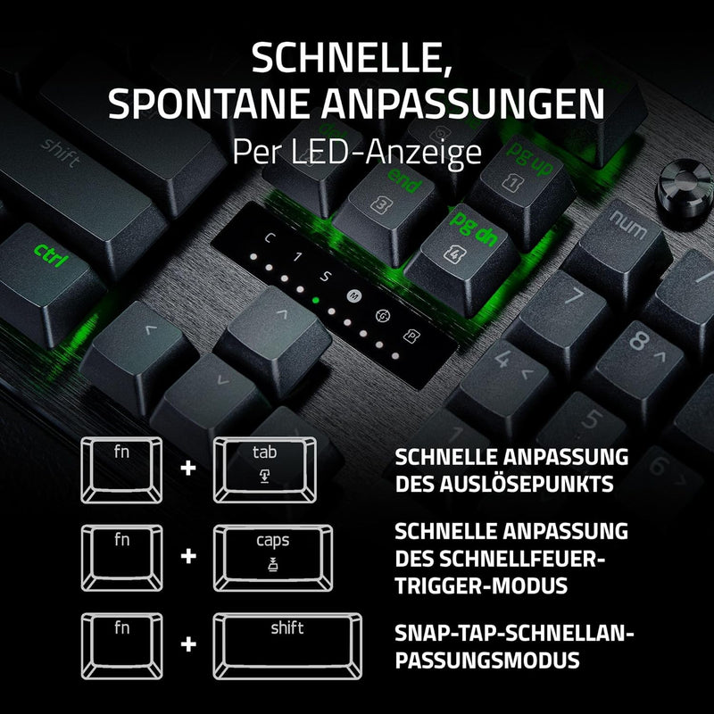 Razer Huntsman V3 Pro Mini - Analoge optische E-Sport-Tastatur im 60-%-Format (Digitaler Drehregler