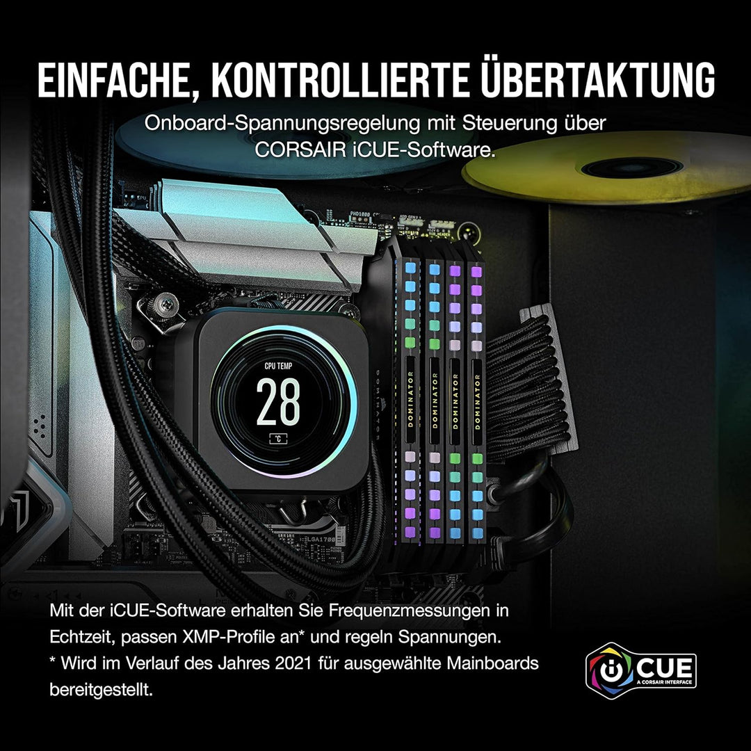 Corsair DOMINATOR PLATINUM RGB DDR5 RAM 32GB (2x16GB) 6400MHz CL32 Intel XMP iCUE Kompatibel Compute