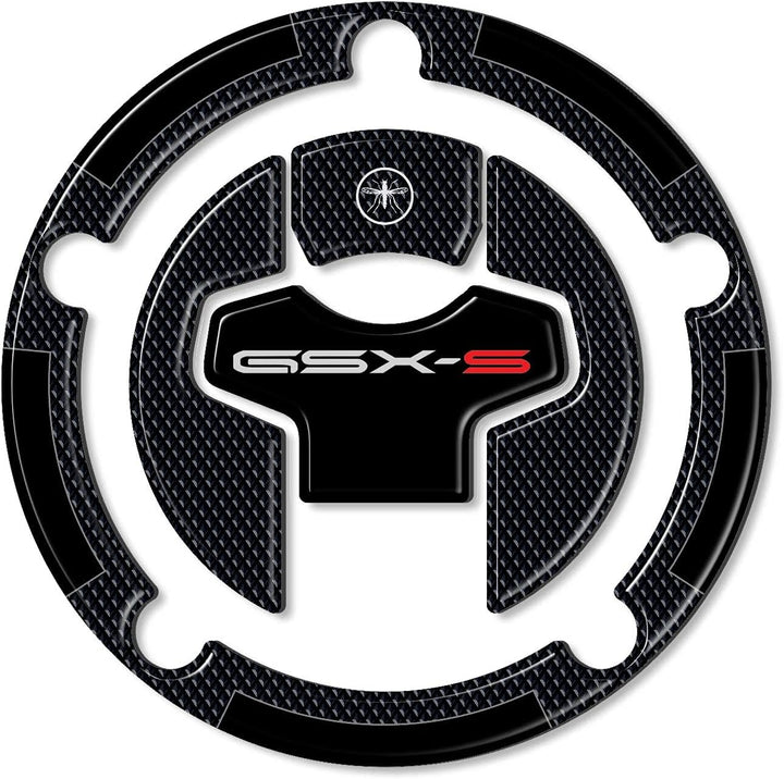 LABELBIKE 3D Motorrad Tankdeckelaufkleber kompatibel mit Suzuki | GSX-S 950 2021-2024, Harzschutz, K