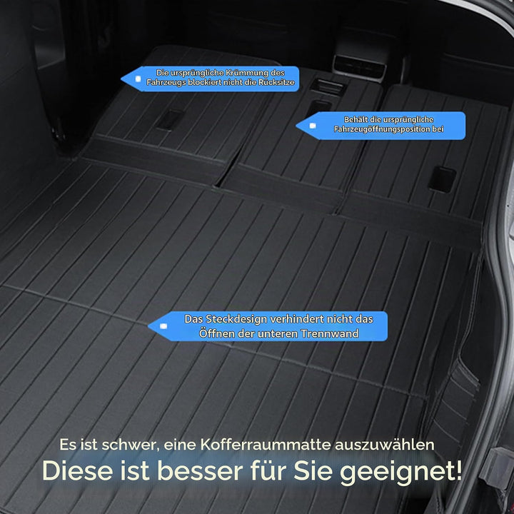 TOPABYTE Kofferraummatte für Tesla Model Y Juniper 2025–2026 Launch Edition Zubehör Rücksitzlehnenbe
