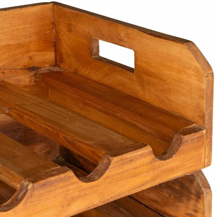 vidaXL 4X Weinregal Altholz 16 Flaschen Flaschenregal Weinständer Weinschrank