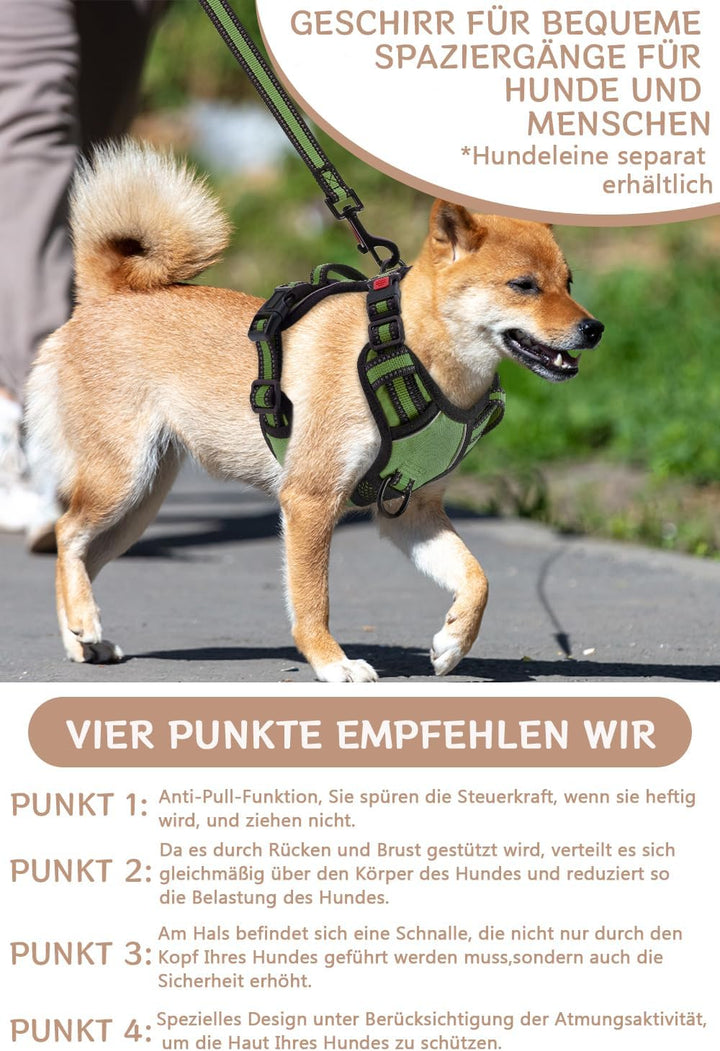 [Neueste Hundegeschirr] BaoCheng Anti Pull Hundegürtel,Kleine/mittlere/grosse Hunde,Atmungsaktives M