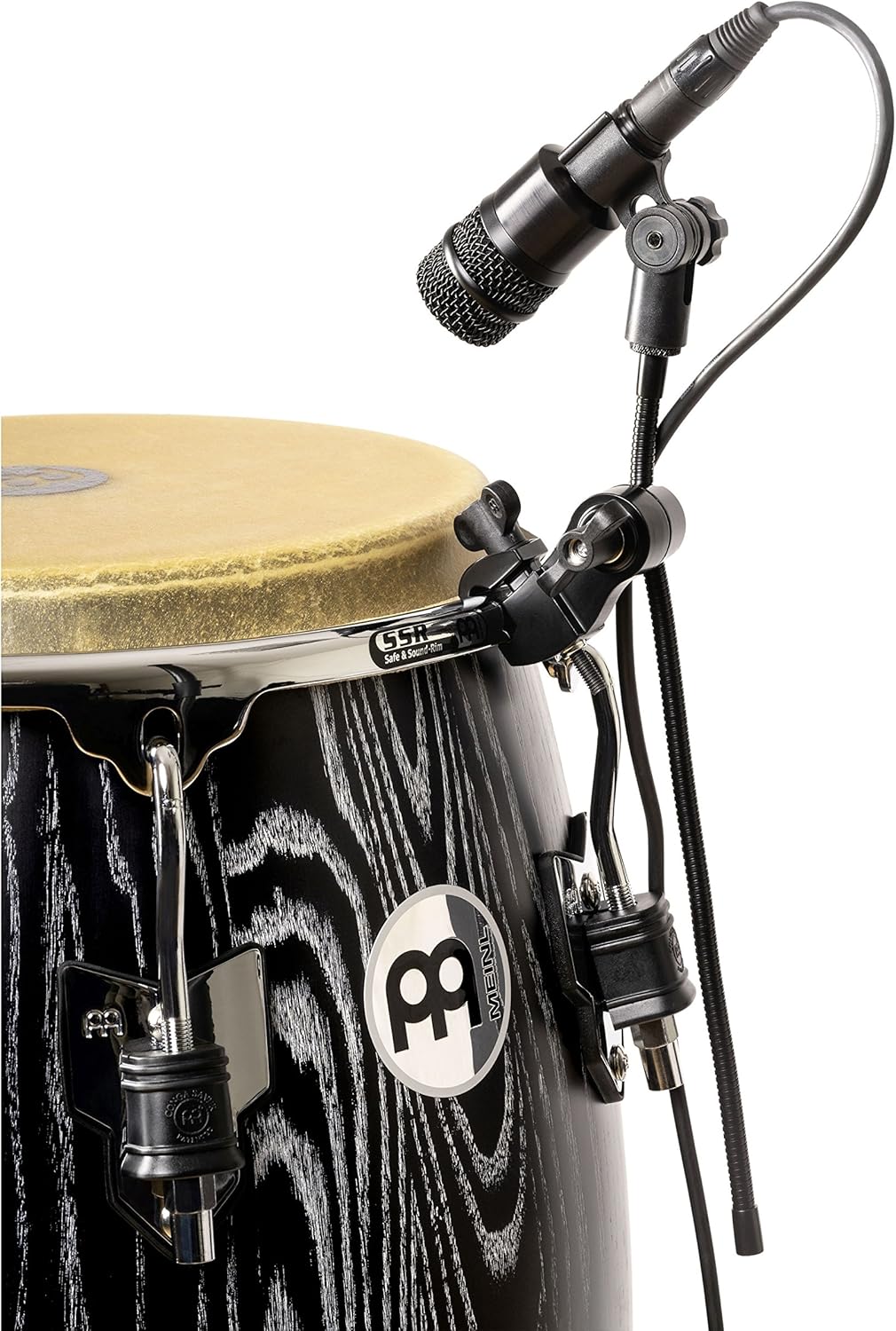 Meinl Cymbals Mic Rim Clamp Multiklammer – Klemmhalterung für Schlagzeug Mikrofone mit flexiblem Sch