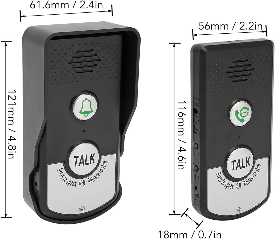Funkklingel Gegensprechanlage, 2-Wege Kabellose Sprechanlage für Haus, Türklingelsystem mit Haustele