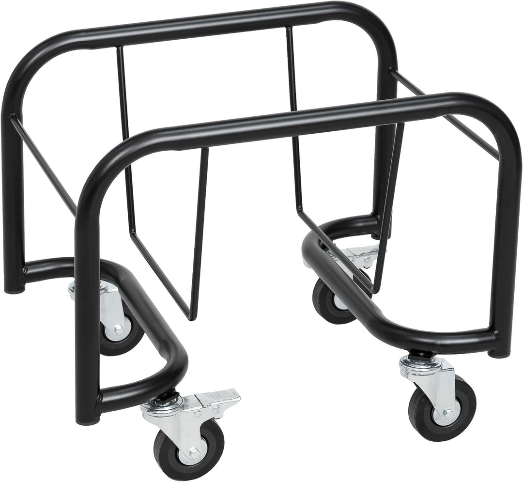 Sammelwagen schwarz mit Einkaufskörbe 22 L, rollbarer Korbstapelwagen, Körbe mit Griff, Tragekorb bi