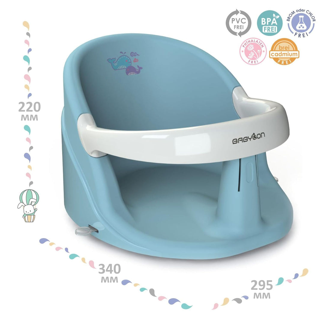 BABYLON Baby Badewannensitz Nemo – Badesitz baby ab 6 monate, Badewannensitz Baby mit 4 Anti-Rutsch-