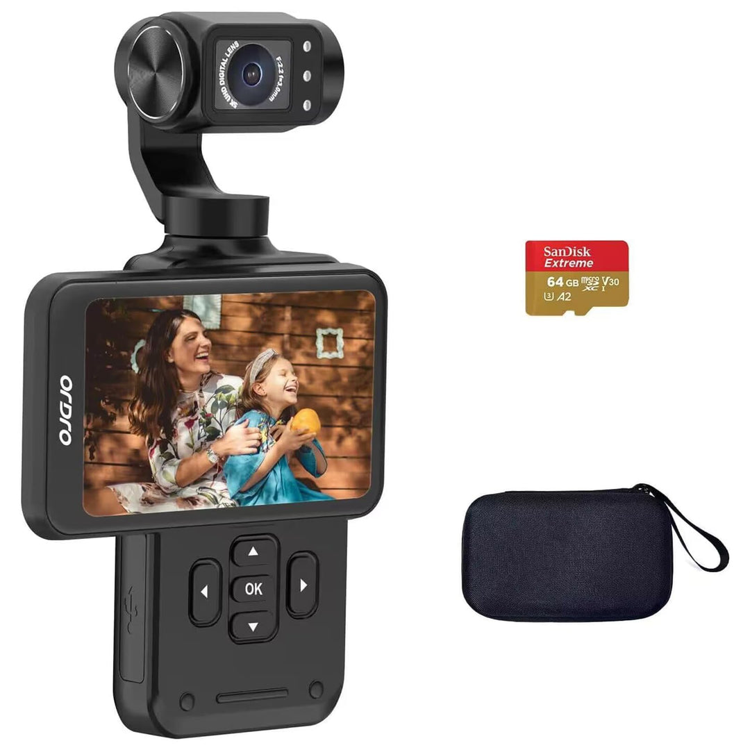 ORDRO M5 3-Achsen-Stabilisierung Videokamera 5K, Vlogging-Kamera mit 3.5" Flip Bildschirm 120° Sicht