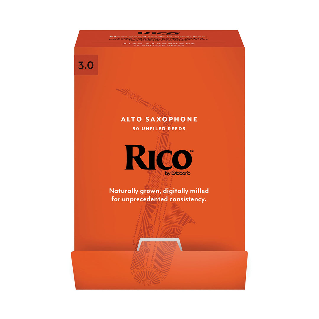 Rico by D'Addario Saxophon Blätter | Hochpräzise gefertigt | Alt Saxophon Blätter 3 Stärke | 50er-Pa