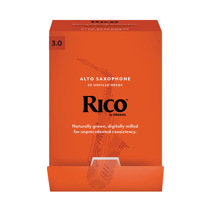 Rico by D'Addario Saxophon Blätter | Hochpräzise gefertigt | Alt Saxophon Blätter 3 Stärke | 50er-Pa