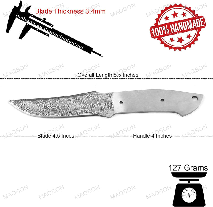 Damast Klinge Handgeschmiedete Damast Rohling Damascus blank blade 837EA